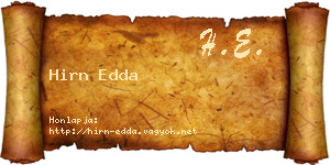 Hirn Edda névjegykártya